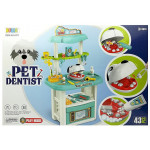 Veterinárna a dentálna súprava pre psa modrá